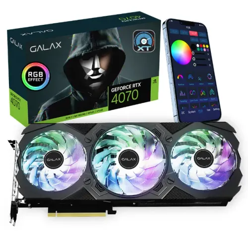 Placa De Video Galax Rtx 4070oc Ex Gamer Oc V2 Rgb 12gb
