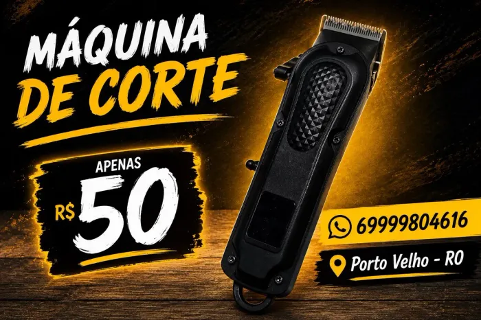 MÁQUINA DE CORTAR CABELO (R$ 50,00 POR TEMPO LIMITADO)