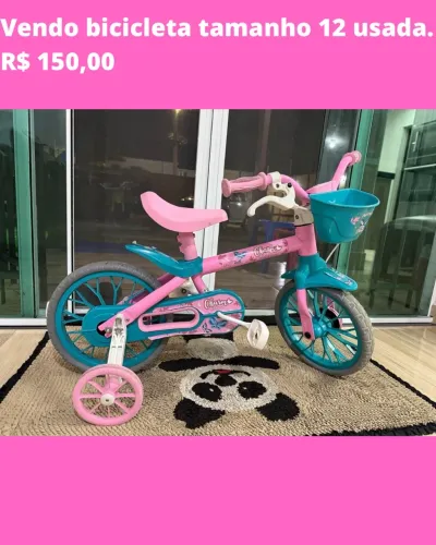 Vendo Bicicleta tamanho 12 usada