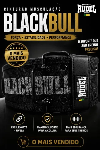 CINTURÃO MUSCULAÇÃO RUDEL SPORTS