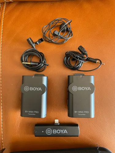 Microfone Lapela Boya 2 Transmissores
