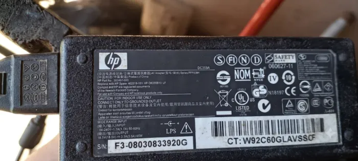 Fonte Notebook original hp 18.5 volts