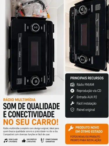 Rádio Original Honda HR-V 39100-T7T-M311-M1 Novo na Caixa Completo com Chicotes