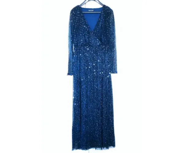 Vestido de festa azul manga longa shein GG