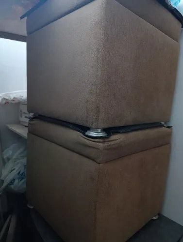 Pufs baú com tecido