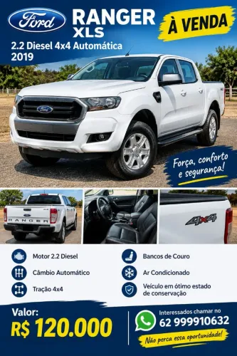 Ford Ranger XLS 2.2 4X4 CD Diesel Aut. 2019