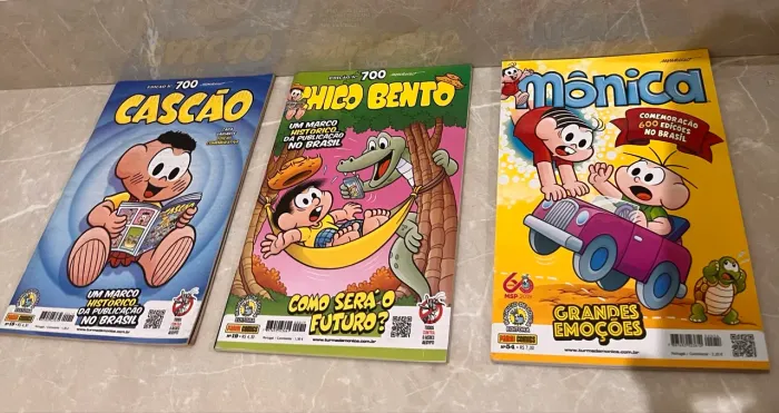 Turma da Mônica revistinhas 2 revistinhas edição 700 e 1 comemoração 600 edições 