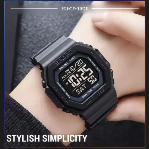 Relógio digital masculino Skmei, perfeito para quem busca estilo e praticidade!