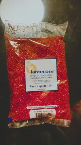 Glitter 100g metalizado vermelho
