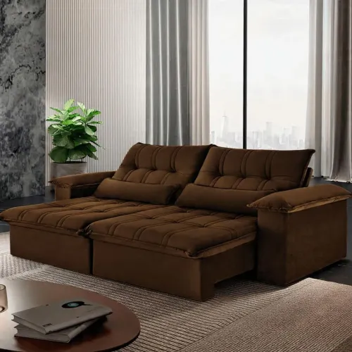 Sofá Retrátil luxo 2.50 largura novo lacrado