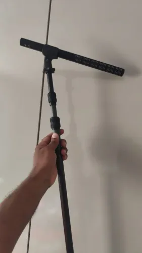 Vara de microfone boom<br>Vara de boom 3 estágios de fibra de carbono 2,1m