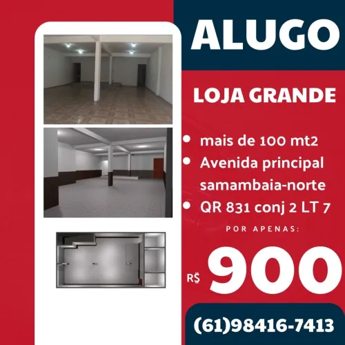 Alugo loja Samambaia Norte