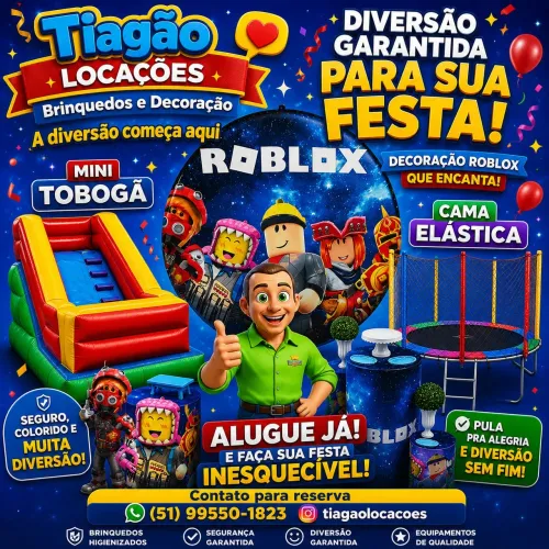 Aluguel de inflável, pula pula e decoração 