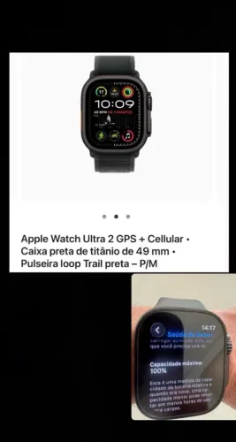 Apple Watch Ultra 2 GPS + Cellular! Caixa preta de titânio de 49mm