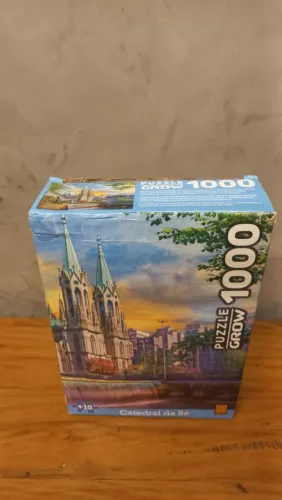 Quebra-cabeça 1000 peças- Catedral da Sé, GROW, tamanho 69,7 cm X 49, 7 cm