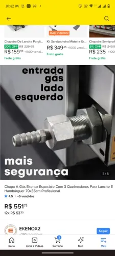 Chapa para hambúrguer 