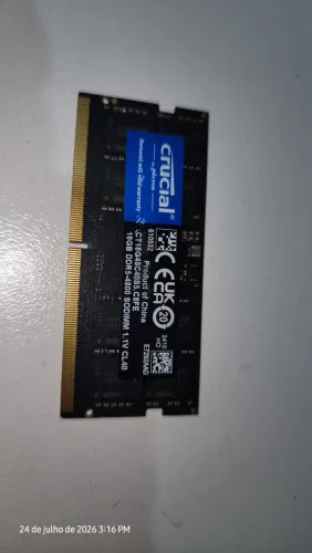 Memória notebook 1x16GB DDR5 4800mhz