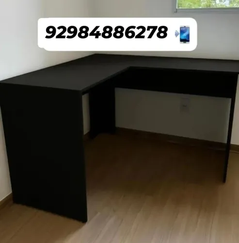 Promoção Mesa L em mdf preta
