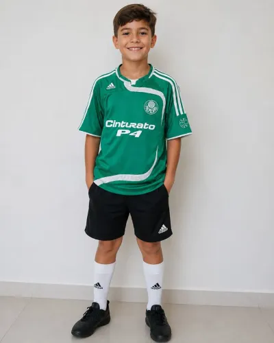 Camisa Palmeiras Adidas infantil 2007 Futebol