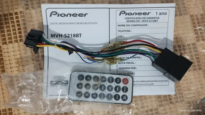 rádio Pioneer modelo:S218BT valor 380 reais