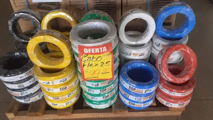 cabo flexível 2,5 top mix rolo com 100 metros  99,90 a vista varias cores 