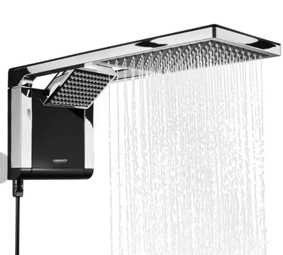 Chuveiro Lorenzetti Acqua Duo Preto e Cromo 7800w 220v/ NOVO