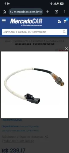 Sonda Lambda Bosch 0258006990 Original Renault Nissan