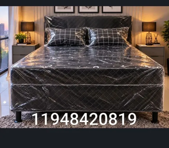Promoção camas box casal com colchão novas pronta entrega