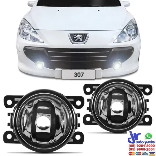 Par Farol de Milha Peugeot 207 307 - 07 08 09 10 11 Neblina Auxiliar