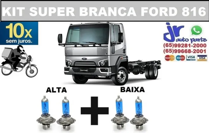 Kit de Lâmpadas Super Branca Cargo 816 8500K Efeito Xênon