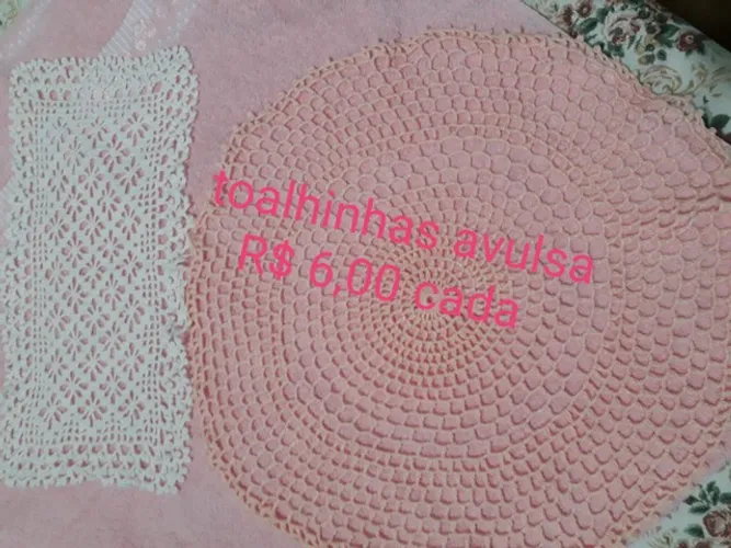 toalhinhas avulsas de crochê