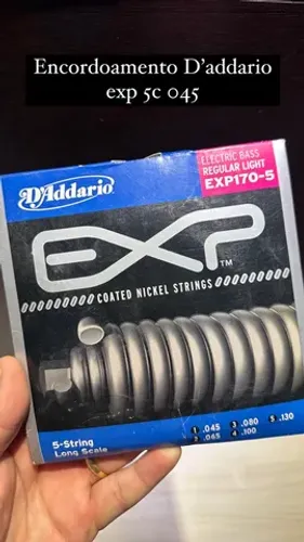 Cordas baixo daddario exp 5 cordas