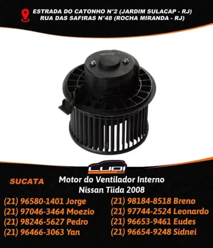 Motor do Ventilador Interno Nissan Tiida 2008