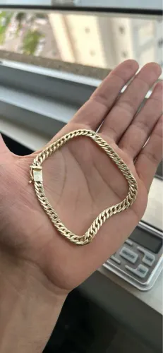 Pulseira MACIÇA lacraia ouro 18 nova