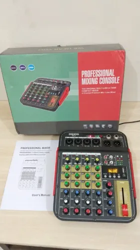   Dgnog RE4 Mixer mesa de som Bluetooth USB
