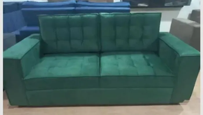 Sofa retro 1.90 em sued veludo super confortável