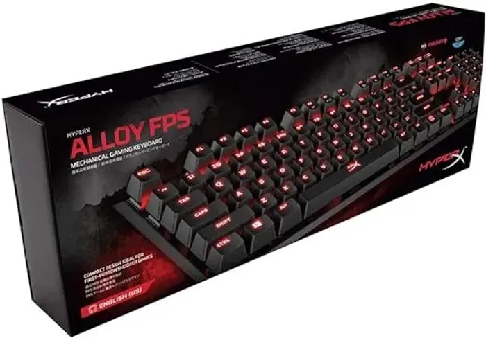 Teclado Gamer, HyperX, Alloy FPS Cherry MX Redv, HX-KB1RD1-NA/A4, Preto, US Layout