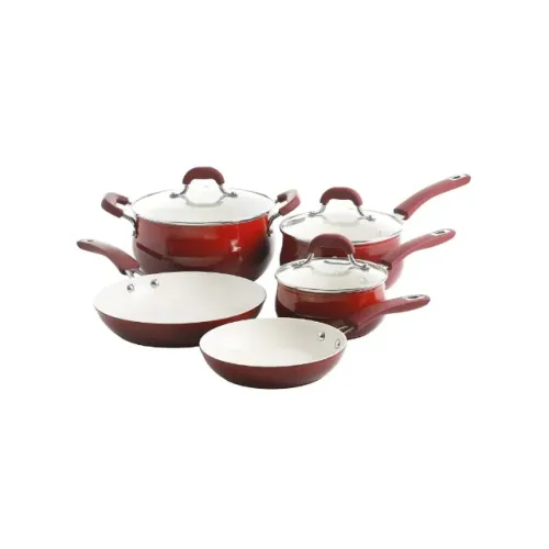 Conjunto de panelas inducao oster corbett 5 pecas red velvet