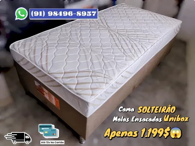 CAMA SOLTEIRÃO MOLAS ENSACADAS UNIBOX
