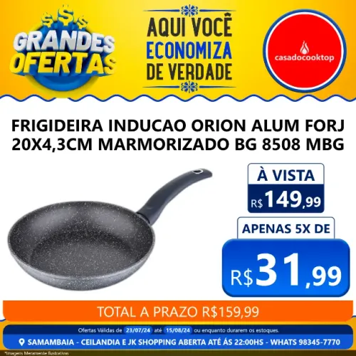 Frigideira inducao orion alum forj 20x4,3cm marmorizado  