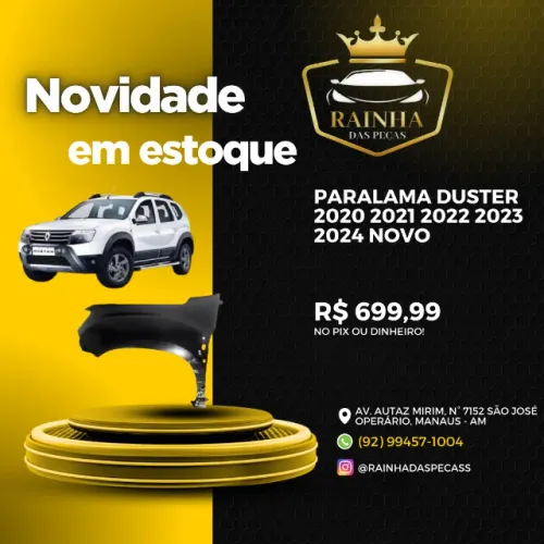 Paralama Duster 2020 2021 2022 2023 2024  Novo