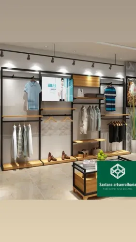 Araras de aço para loja de roupa ( estilo industrial)