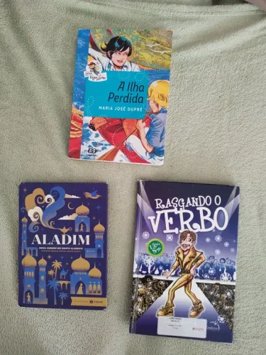 Livros infantis e didáticos - Aladin a Ilha Perdida e Rasgando o Verbo