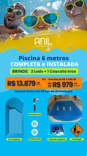 Ana: piscina com combo promocional de 6 metros