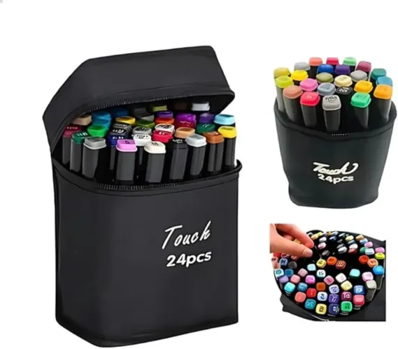 Canetas Marcadoras Touch 24 Cores - Desenho e Arte