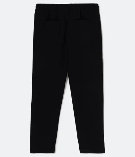 Calça XG Slim Cropped Cós Elástico e Amarração Preto Original