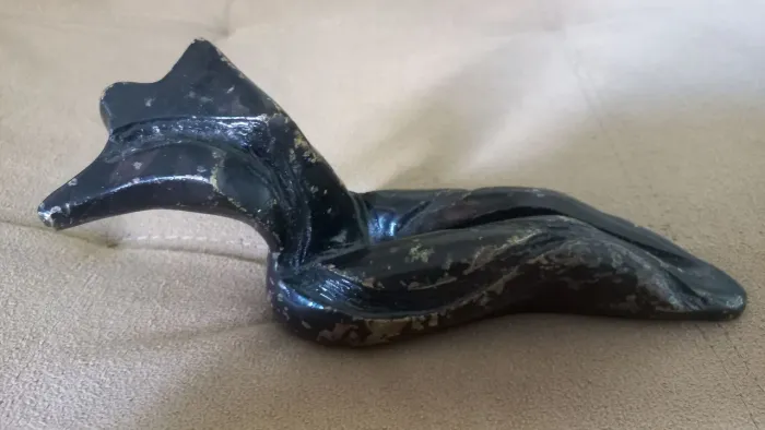 Escultura Abstrata em Metal antigo antiguidade decoração enfeite obra de arte antiga rara