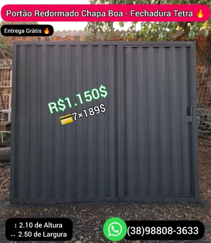 Portão de Garagem Na Promoção Em Montes Claros !