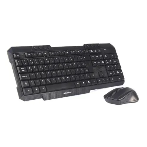 Kit Teclado + Mouse Sem Fio K-W10BK C3Tech Preto Novo Loja Coimbra Computadores