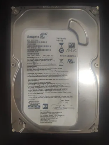 HD Seagate Barracuda 500GB - 7200rpm - Testado e Funcionando